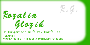 rozalia glozik business card